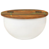 Coffee Table White 50x27 cm Solid Wood Reclaimed 351754