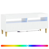LED TV Cabinet High Gloss White Engineered Wood 896769