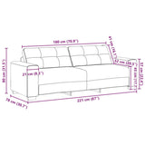 ZNTS 3-Piece Sofa Set with Cushions - Brown Fabric 3324632