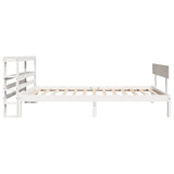 Bed Frame without Mattress White 75x190 cm Small Single Solid Wood Pine 3305785