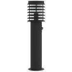 ZNTS Outdoor Floor Lamps with Sensors 3pcs Black 60 cm Stainless Steel 4006370