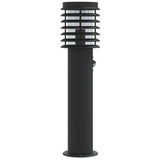 ZNTS Outdoor Floor Lamps with Sensors 3pcs Black 60 cm Stainless Steel 4006370