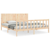 Bed Frame without Mattress Super King Size Solid Wood Pine 3192961