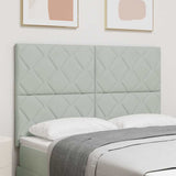 Headboard Height Adjustable Light grey 144 cm Velvet 3337919