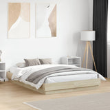 Bed Frame without Mattress Sonoma Oak 140x190 cm 3209872