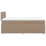 Box Spring Bed with Mattress Cappuccino 120x200 cm Faux Leather 3286119