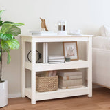 Console Table White 80x40x74 cm Solid Wood Pine 821670