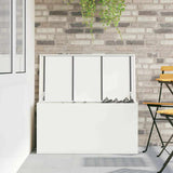 Outdoor Storage Box White 100 x 50.5 x 50 cm Steel 874561