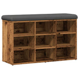 Shoe Bench Old Wood 82x32x50 cm Engineered Wood 857623