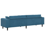 Velvet Sofa with Cushion Blue 208 cm Velvet 3335152