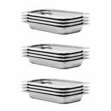 50893 Gastronorm Containers 12 pcs GN 1/3 40 mm Stainless Steel