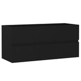 Sink Cabinet with Built-in Basin Black Engineered Wood 3071568
