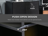 High Gloss Frame Sideboard, Push-Open Design with 2 Drawers for Living Room, Bedroom, 74H x 79W x T3398P343440