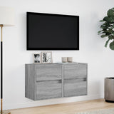 TV Wall Cabinets with LED Lights 2 pcs Grey Sonoma 41x31x45 cm 852282