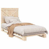 Bed Frame without Mattress with Headboard 90x200 cm Solid Wood 3281568