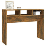 Console Table Smoked Oak 105x30x80 cm Engineered Wood 815939