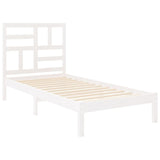 Bed Frame without Mattress White Solid Wood 90x200 cm 3105936
