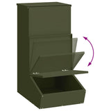 Pig Feeder Olive Green 55 x 38 x 76 cm Cold-Rolled Steel 874637