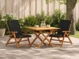 High Back Chair Cushion GEMERT 2 pcs 100% Polyester Black 945906