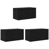 TV Cabinet Set Wall-mounted Black Oak Engineered Wood 3393352