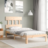 Bed Frame without Mattress Single Solid Wood Pine 3193561