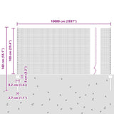 Fence and Post Silver 1 x 100 m Steel 3336427
