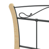 Bed Frame without Mattress Black Metal 100x200 cm 324884