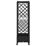 Raised Bed with Trellis and Roof Black 163 x 40 x 129 cm PP 3423105