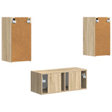TV Cabinet Set Wall-mounted 2 pcs Sonoma Oak Engineered Wood 3408963