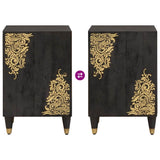 Bathroom Cabinet Black 38 x 33 x 58 cm Solid Mango Wood 4018829
