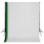 Photo Studio Kit with 3 Cotton Backdrops Adjustable Frame 3x3m 275418