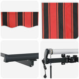 Retractable Awning Orange 350 x 200 cm Fabric 3329666