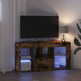 Corner LED TV Cabinet 100 x 40 x 50 cm Smoked Oak 889800