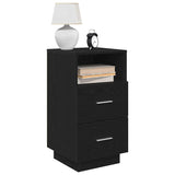 ZNTS Bedside Cabinet with 2 Drawers Black 36x36x68 cm 858580