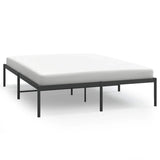Metal Bed Frame without Mattress Black 140x190cm 350846