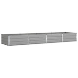 Planter Light Grey 385 x 100 x 45 cm Galvanised Steel 42018171