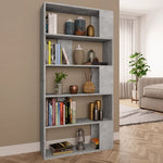 ZNTS Book Cabinet/Room Divider Concrete Grey 80x24x159 cm Engineered Wood 800103