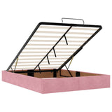 Ottoman Bed with Mattresses Pink 140x190cm Velvet 3313474