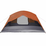Camping Tent with Porch 4-Person Orange Waterproof 94417
