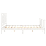 Bed Frame without Mattress White 160x200 cm Solid Wood Pine 3192177