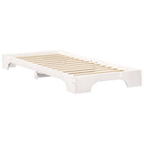 Bed Frame White 80 x 210 cm Solid Pine Wood 872891