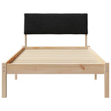 Bed frame Brown and black 90 x 200 cm Solid pine wood 878566