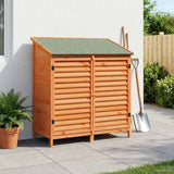Garden Shed with Roof Brown 106 x 56 x 113.5 cm Solid Fir Wood 42033459