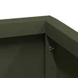 Garden Planter Olive Green 100 x 100 x 50 cm Cold-rolled Steel 873588