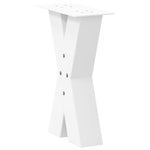 ZNTS Coffee Table Legs X-Shaped 2 pcs White 38x cm Steel 4012953