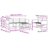Outdoor Sofa Set 6 pcs Natural Solid Acacia Wood 3384995