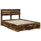 Bed Frame with Drawer with Headboard Manual Engineered Wood 3411633
