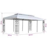 Gazebo Fabric White 300 x 600 cm Polyester 44837