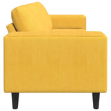 Fabric Sofa with Cushion Light Yellow Corduroy fabric 3335106