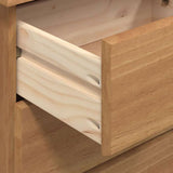 Chest of Drawer ASKIM Brown 91 x 40 x 95.5 cm Solid Pine Wood 4105418